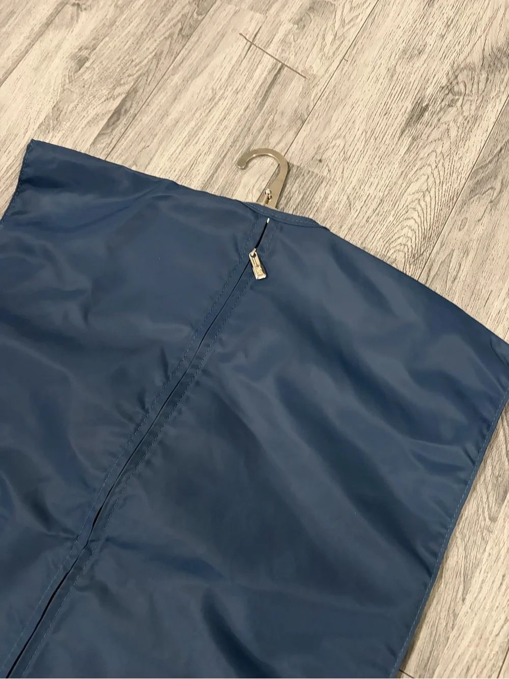 Louis Vuitton Navy Blue Garment Bag with Silver Hardware Hanger